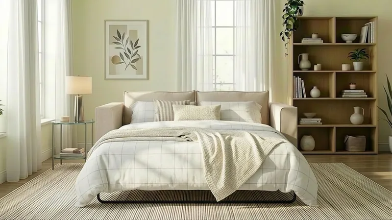 Travstad 3-personers Sovesofa i Chenille - Beige - Møbler - Sofaer - Sovesofaer