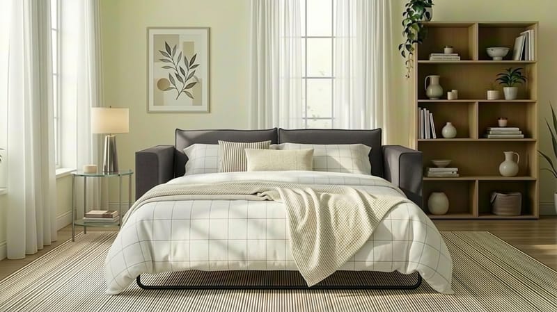 Travstad 3-personers Sovesofa i Chenille - Grå - Møbler - Sofaer - Sovesofaer