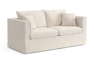 Travstad 3-personers sovesofa med HVILA topmadras 140x200 cm polyetherskum med vaskbart betræk - Beige - Møbler - Sofaer - Sovesofaer