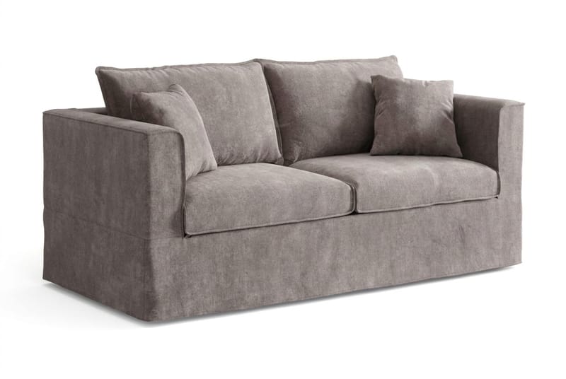 Travstad 3-personers sovesofa med HVILA topmadras 140x200 cm polyetherskum med vaskbart betræk - Grå - Møbler - Sofaer - Sovesofaer