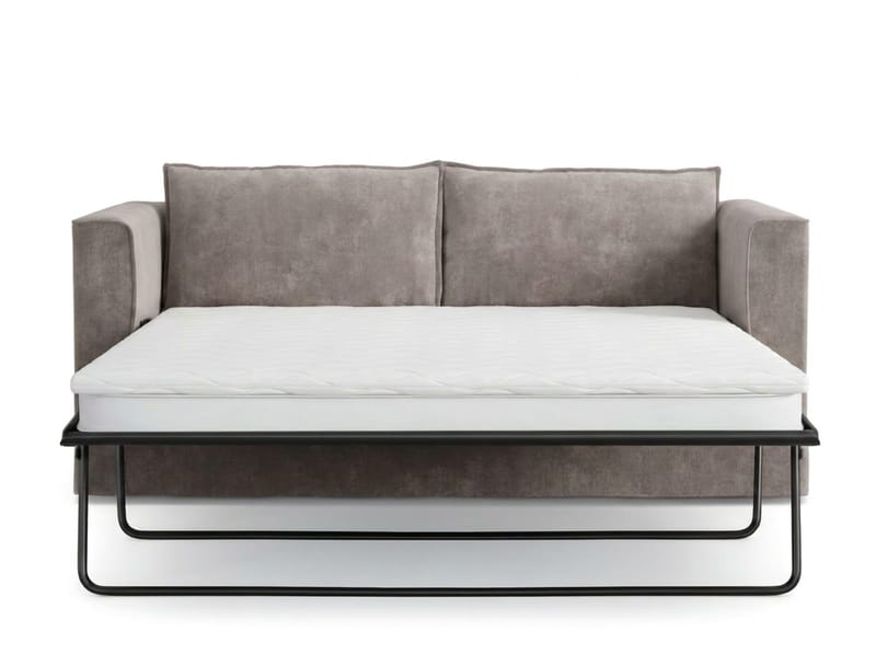 Travstad 3-personers sovesofa med HVILA topmadras 140x200 cm polyetherskum med vaskbart betræk - Grå - Møbler - Sofaer - Sovesofaer
