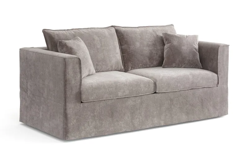 Travstad 3-personers Sovesofa i Chenille - Grå - Møbler - Sofaer - Sovesofaer
