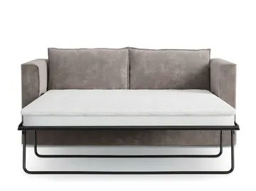 Travstad 3-personers sovesofa med HVILA topmadras 140x200 cm polyetherskum med vaskbart betræk - Grå - Møbler - Sofaer - Sovesofaer