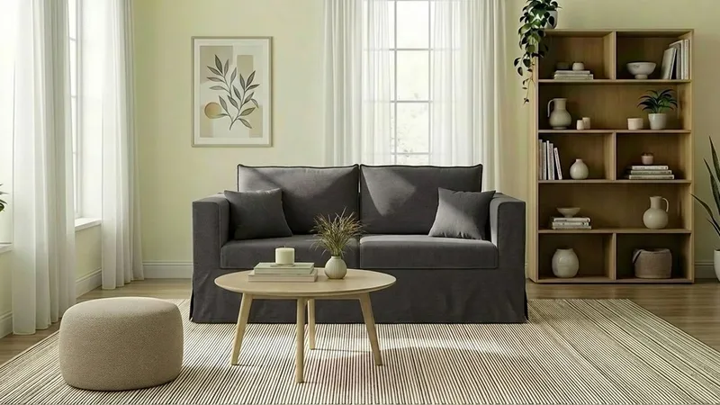 Travstad 3-personers Sovesofa i Chenille - Grå - Møbler - Sofaer - Sovesofaer