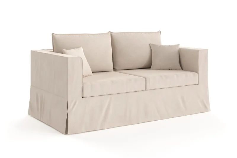 Travstad 3-personers Sovesofa i Chenille - Beige - Møbler - Sofaer - Sovesofaer
