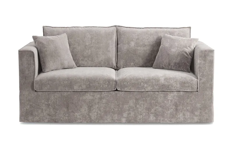 Travstad 3-personers Sovesofa i Chenille, Grå