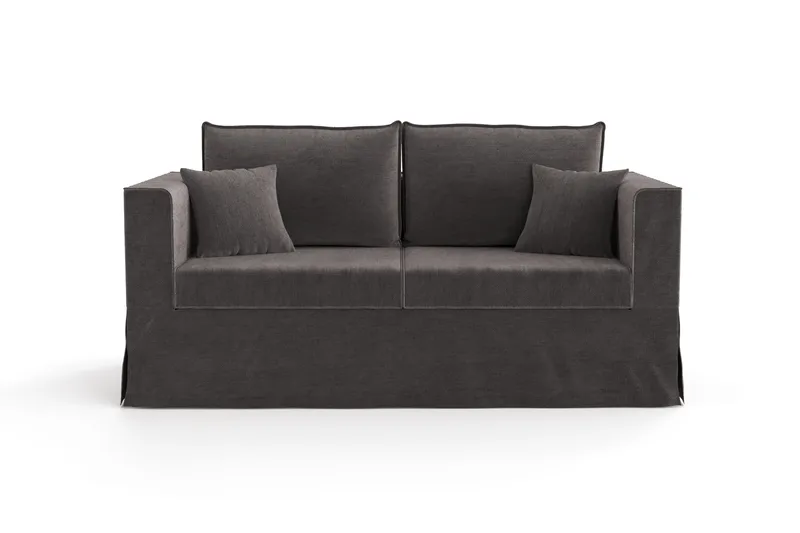 Travstad 3-personers Sovesofa i Chenille, Grå