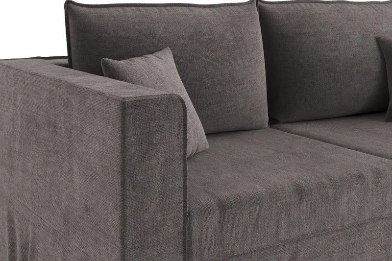 Travstad 3-personers Sovesofa i Chenille - Grå - Møbler - Sofaer - Sovesofaer