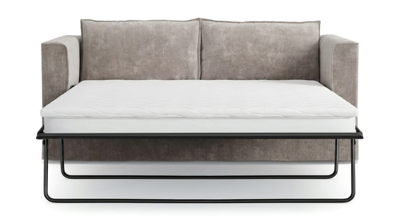 Travstad 3-personers sovesofa med HVILA topmadras 140x200 cm latex med vaskbart betræk - Grå/Hvid - Møbler - Sofaer - Sovesofaer - 3 personers sovesofa