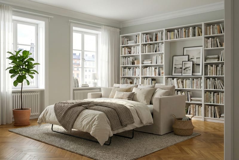 Travstad 3-personers Sovesofa i Chenille - Beige - Møbler - Sofaer - Sovesofaer