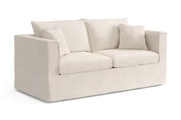 Travstad 3-personers sovesofa i chenille, fremadudslået - Beige - Møbler - Sofaer - Sovesofaer