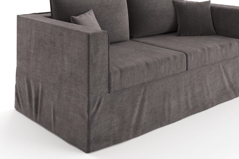 Travstad 3-personers Sovesofa i Chenille - Grå - Møbler - Sofaer - Sovesofaer