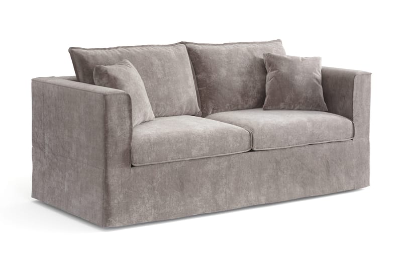 Travstad 3-personers sovesofa med HVILA topmadras 140x200 cm latex med vaskbart betræk - Grå/Hvid - Møbler - Sofaer - Sovesofaer - 3 personers sovesofa