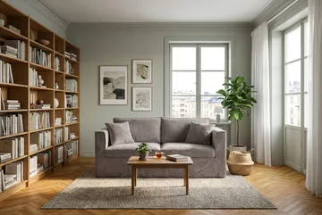 Travstad 3-personers sovesofa i chenille, fremadudslået - Grå - Møbler - Sofaer - Sovesofaer