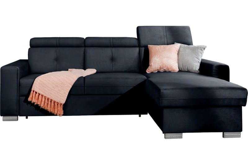 Trent Sovesofa med Chaiselong og Opbevaring 3-personers, Grafitgrå