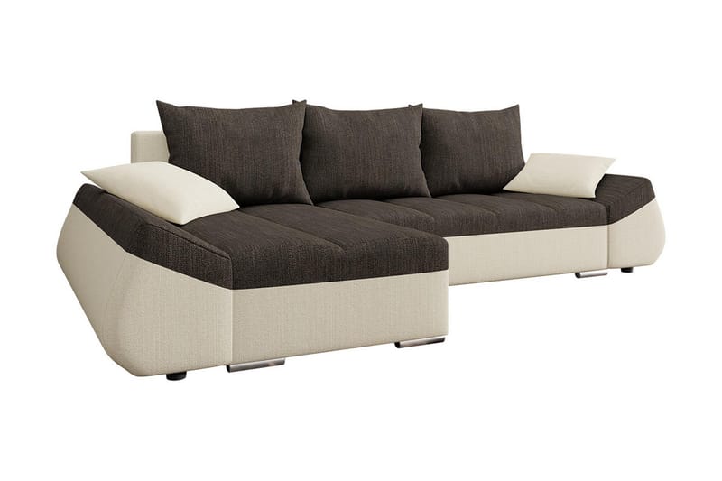 Trolleboda 8-Pers. Sovesofa Venstre - Beige/Brun - Møbler - Sofaer - Sovesofaer