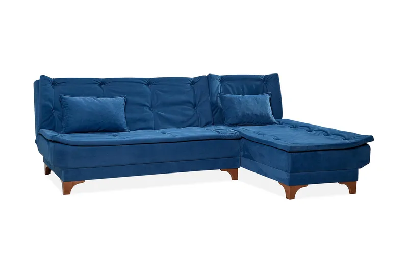 Turso sovesofa med divan højre, Blå