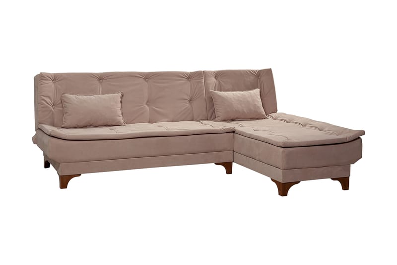 Turso sovesofa med divan højre - Brun - Møbler - Sofaer - Sovesofaer