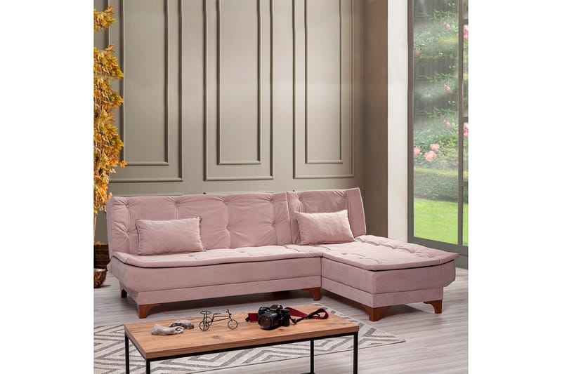 Turso sovesofa med divan højre - Brun - Møbler - Sofaer - Sovesofaer