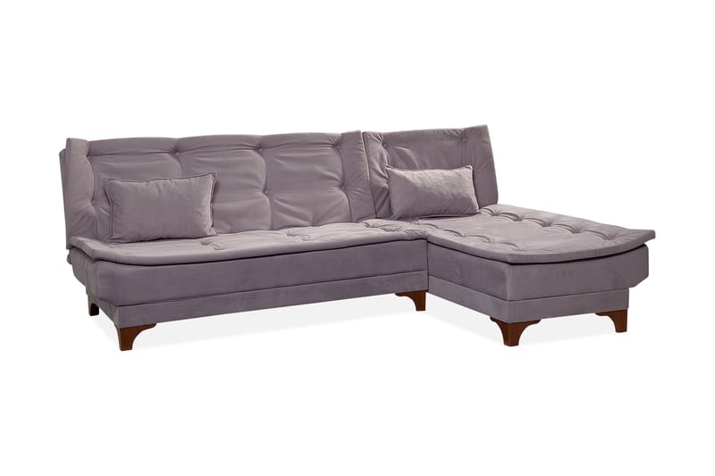 Turso sovesofa med divan højre, Grå