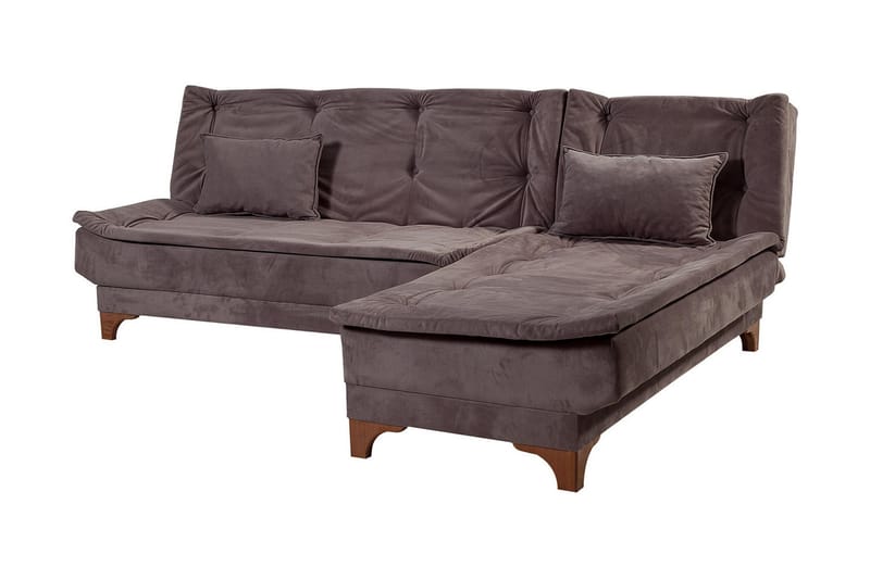 Turso sovesofa med divan højre - Grå - Møbler - Sofaer - Sovesofaer