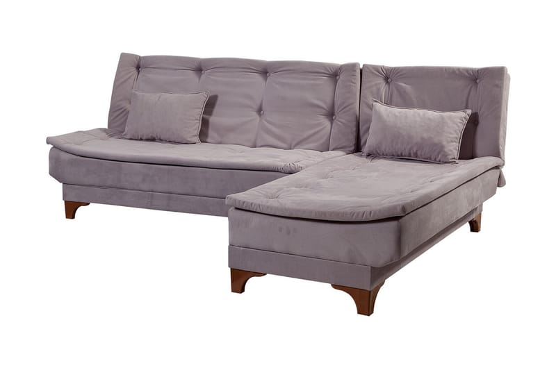 Turso sovesofa med divan højre - Grå - Møbler - Sofaer - Sovesofaer