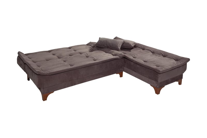 Turso sovesofa med divan højre - Grå - Møbler - Sofaer - Sovesofaer