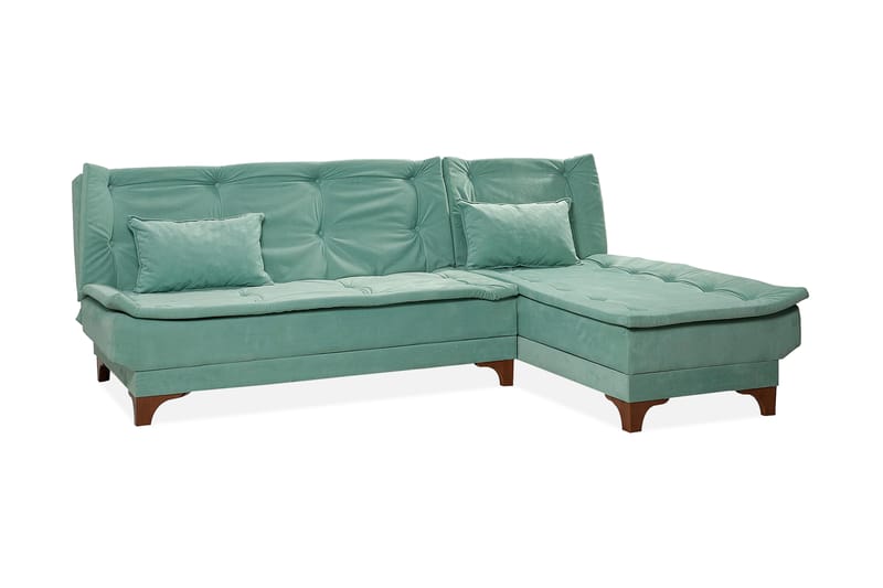 Turso sovesofa med divan højre - Grøn - Møbler - Sofaer - Sovesofaer