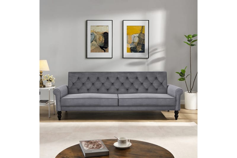 Tyne Sovesofa 3-sæder - Grå - Møbler - Sofaer - Sovesofaer