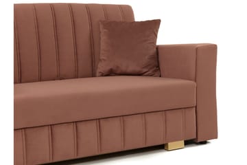 Upperud 2-Pers. Sovesofa - Velour/Sort - Møbler - Sofaer - Sovesofaer