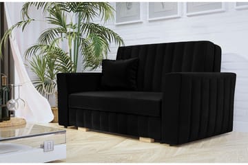 Upperud 2-Pers. Sovesofa - Velour/Sort - Møbler - Sofaer - Sovesofaer