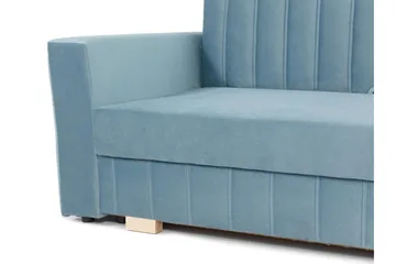 Upperud 3-Pers. Sovesofa - Velour/Sort - Møbler - Sofaer - Sovesofaer