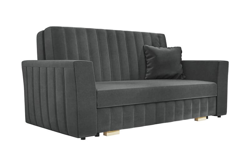 Upperud Sofa - Grå - Sovesofaer - 2 personers sovesofa - Velour sofaer