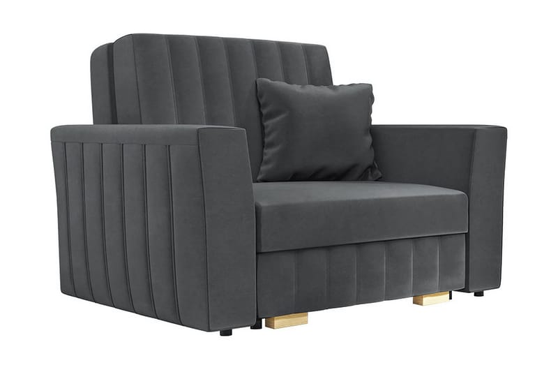 Upperud Sofa - Grå - Sovesofaer - 2 personers sovesofa - Velour sofaer