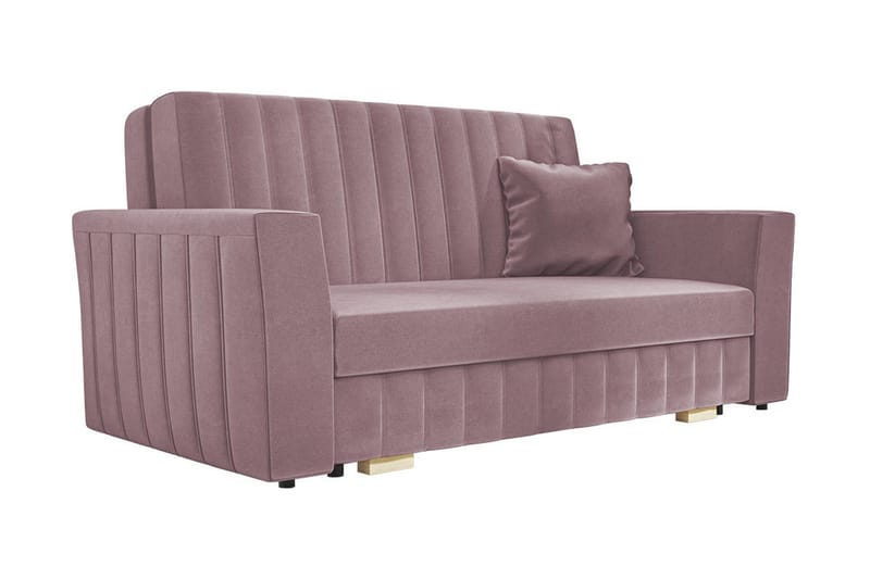 Upperud Sofa - Lys Lyserød - Sovesofaer - 2 personers sovesofa - Velour sofaer