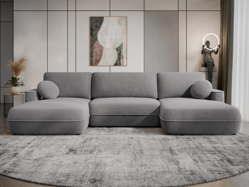 Uppland Sovesofa med dobbelt chaiselong 5-personers - Grå - Møbler - Sofaer - Sovesofaer