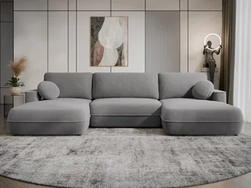 Uppland Sovesofa med dobbelt chaiselong 5-personers - Grå - Møbler - Sofaer - Sovesofaer