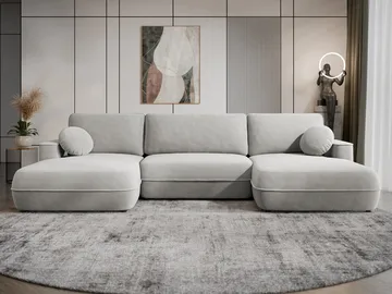 Uppland Sovesofa med dobbelt chaiselong 5-personers - Lysegrå - Møbler - Sofaer - Sovesofaer