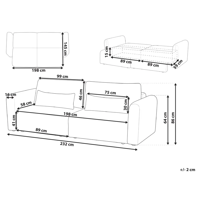 Sovesofa Vaxholm - Off-White - Møbler - Sofaer - Sovesofaer