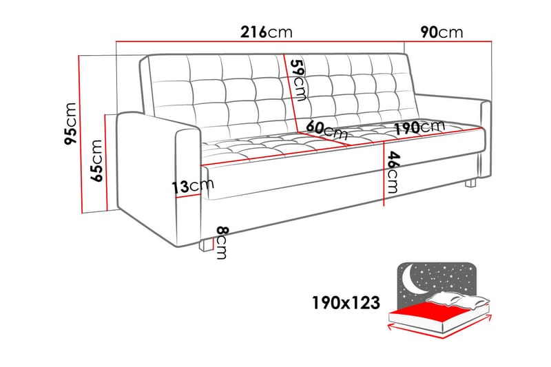Veasna Sovesofa - Grøn - Møbler - Sofaer - Sovesofaer