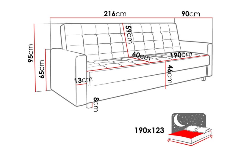 Veasna Sovesofa - Grøn - Møbler - Sofaer - Sovesofaer