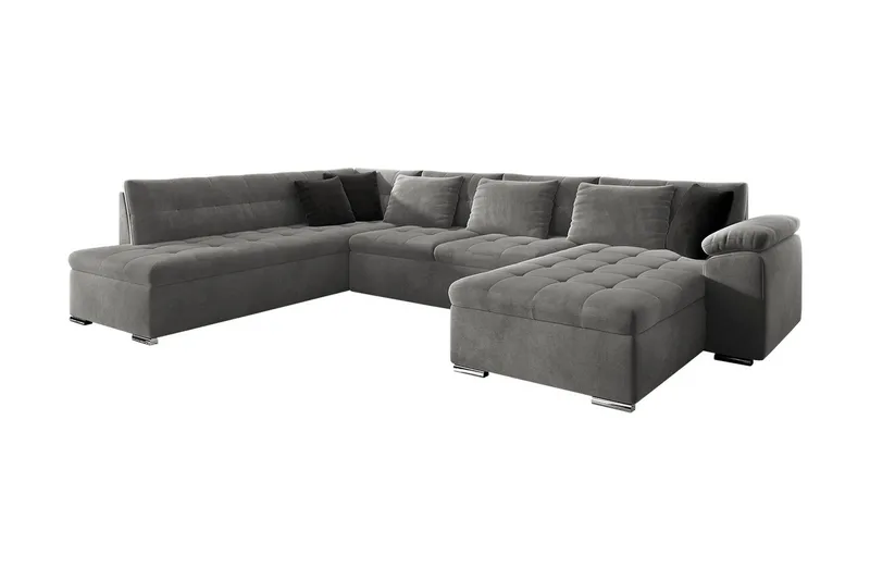 Vekerum 4-personers Hjørnesovesofa - Grå - Møbler - Sofaer - Sovesofaer