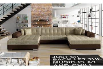 Ventolia hjørnesovesofa - Beige/Brun - Møbler - Sofaer - Sovesofaer
