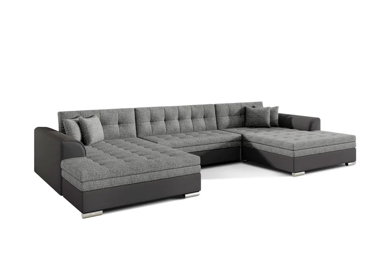 Ventolia hjørnesovesofa, Grå/Sort