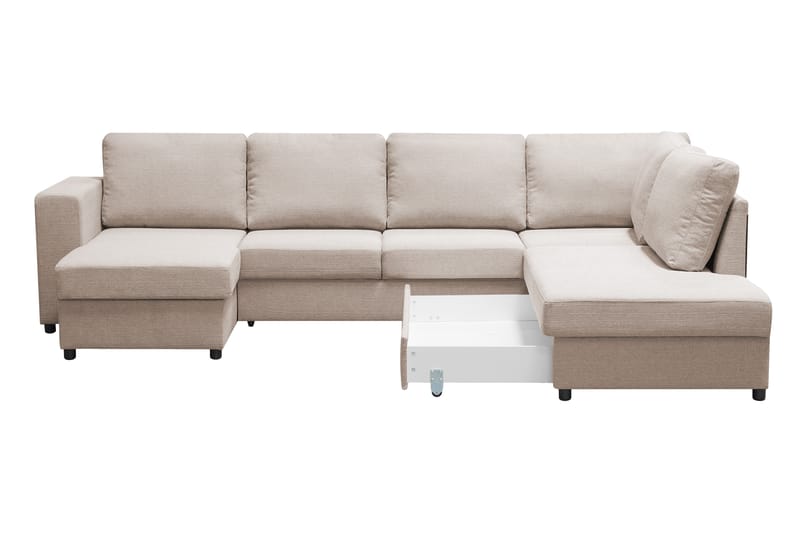 Verona U-Sovesofa Højre - Beige - Sovesofaer - Sovesofa chaiselong