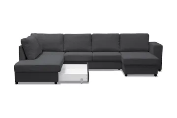 Verona U-Sovesofa med Chaiselong Højre - Mørkegrå - Møbler - Sofaer - Sovesofaer