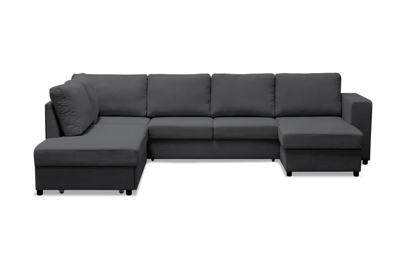 Verona U-Sovesofa med Chaiselong Højre, Mørkegrå