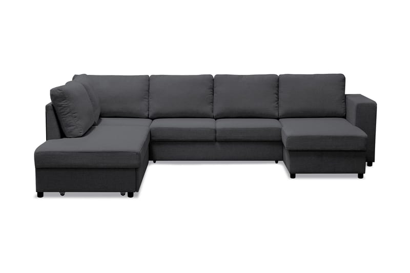 Verona U-Sovesofa med Chaiselong Højre, Mørkegrå