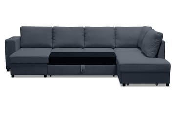 Verona U-Sovesofa med Chaiselong Venstre - M ørkegrå - Møbler - Sofaer - Sovesofaer