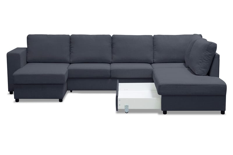 Verona U-Sovesofa med Chaiselong Venstre - Mørkegrå - Møbler - Sofaer - Sovesofaer